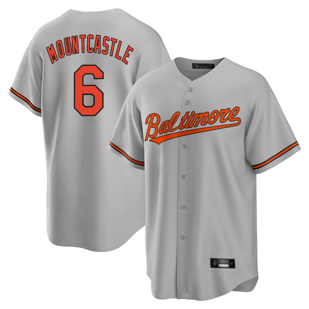 Arlishia B.Orioles #6 Ryan Mountcastle Player Gray Home Game Stitched Jerseys