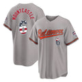 Arlishia B.Orioles #6 Ryan Mountcastle Player Gray USA 250 Fourth of July Home Game Stitched Jerseys