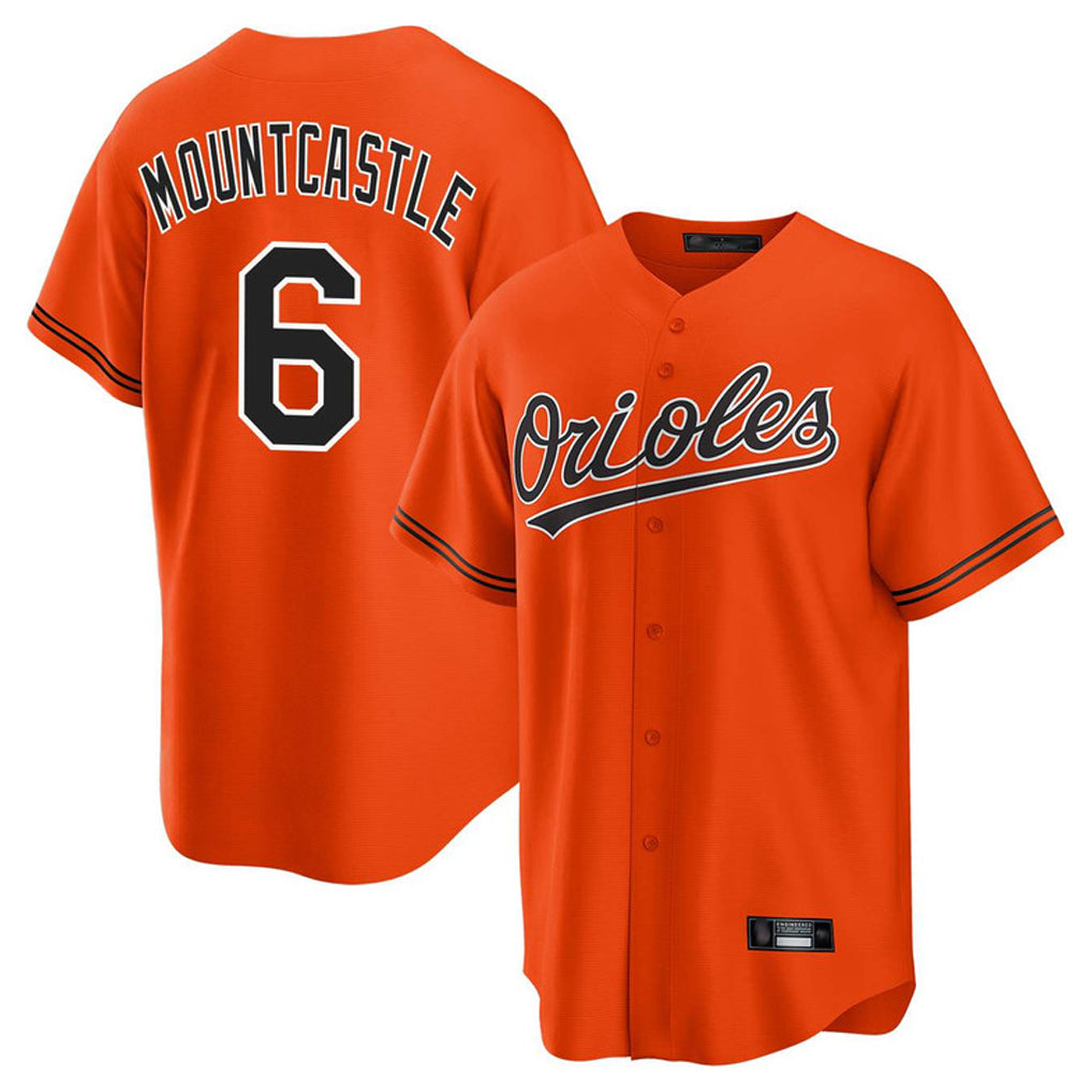 Arlishia B.Orioles #6 Ryan Mountcastle Player Orange Home Game Stitched Jerseys