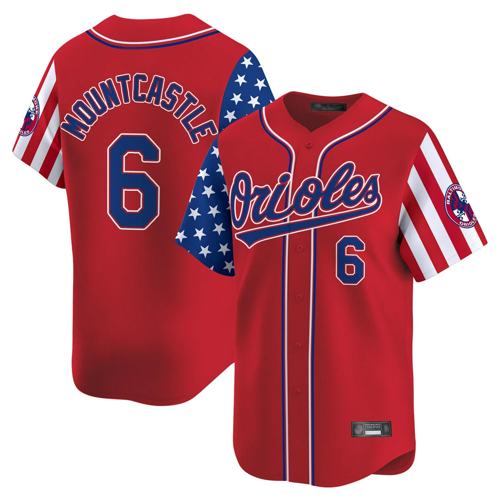 Arlishia B.Orioles #6 Ryan Mountcastle Player Red Independence Day Vapor Premier Limited Home Game Stitched Jerseys