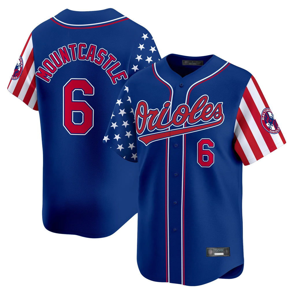 Arlishia B.Orioles #6 Ryan Mountcastle Player Royal Independence Day Vapor Premier Limited Home Game Stitched Jerseys