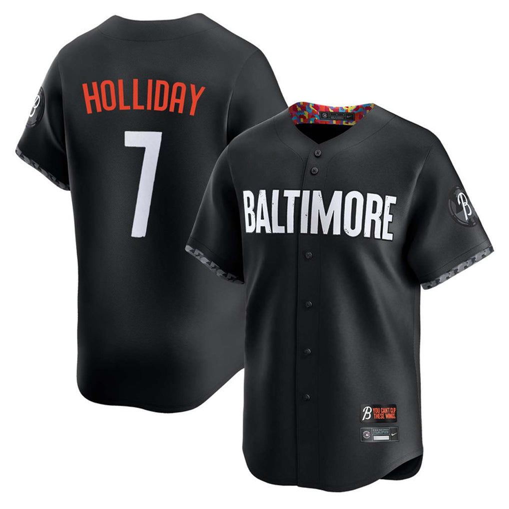 Arlishia B.Orioles #7 Jackson Holliday Player Black City Connect Limited Home Game Stitched Jerseys