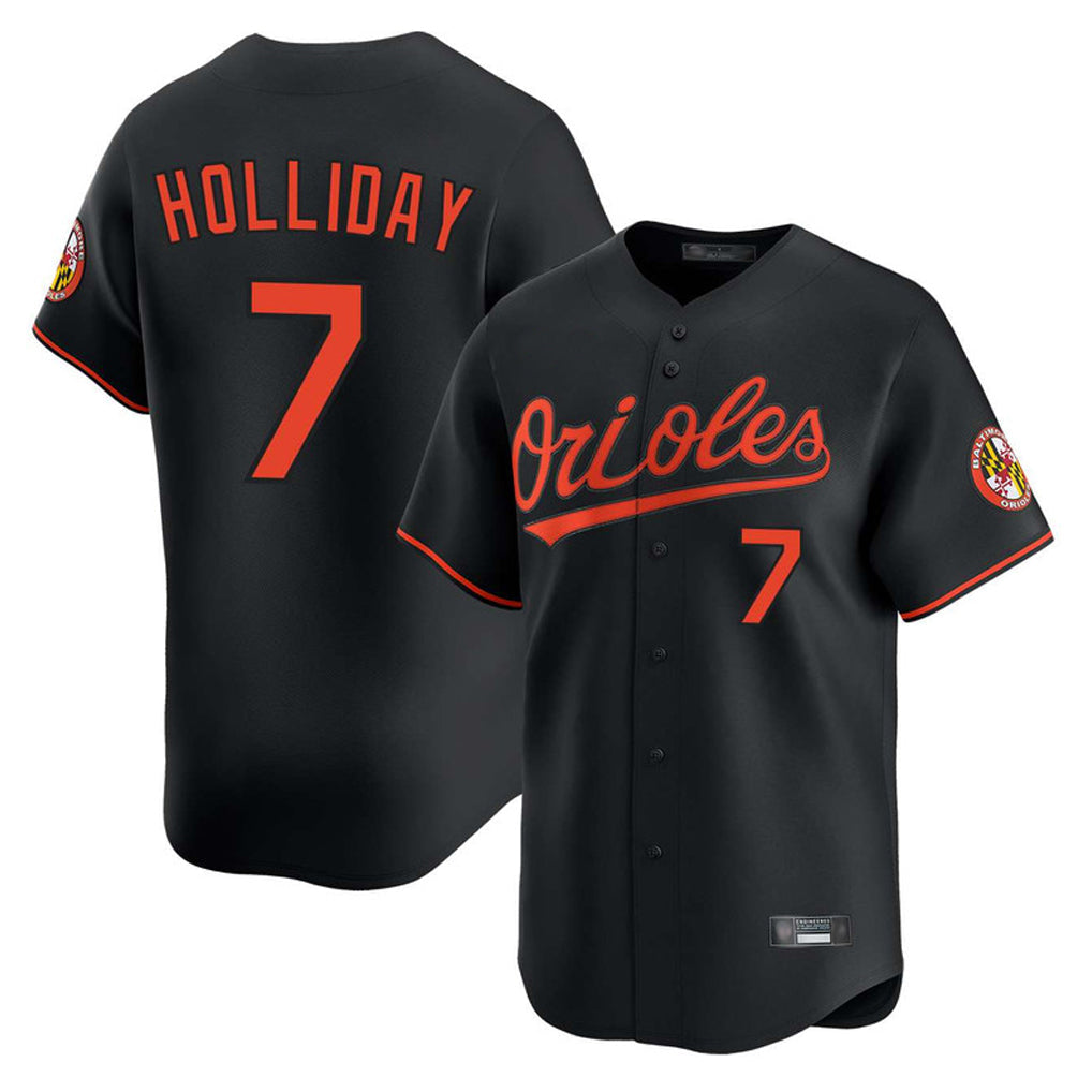Arlishia B.Orioles #7 Jackson Holliday Player Black Limited Home Game Stitched Jerseys