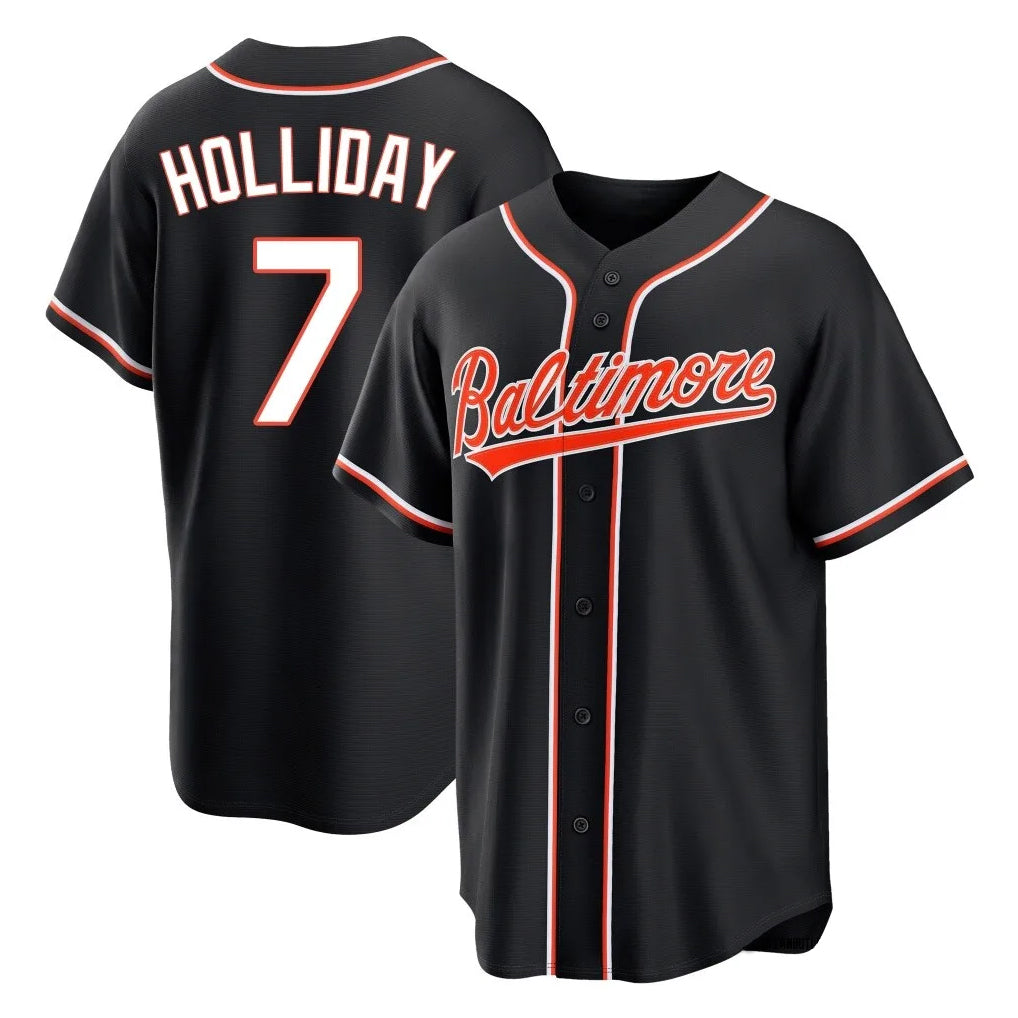 Arlishia B.Orioles #7 Jackson Holliday Player Black Out Home Game Stitched Jerseys