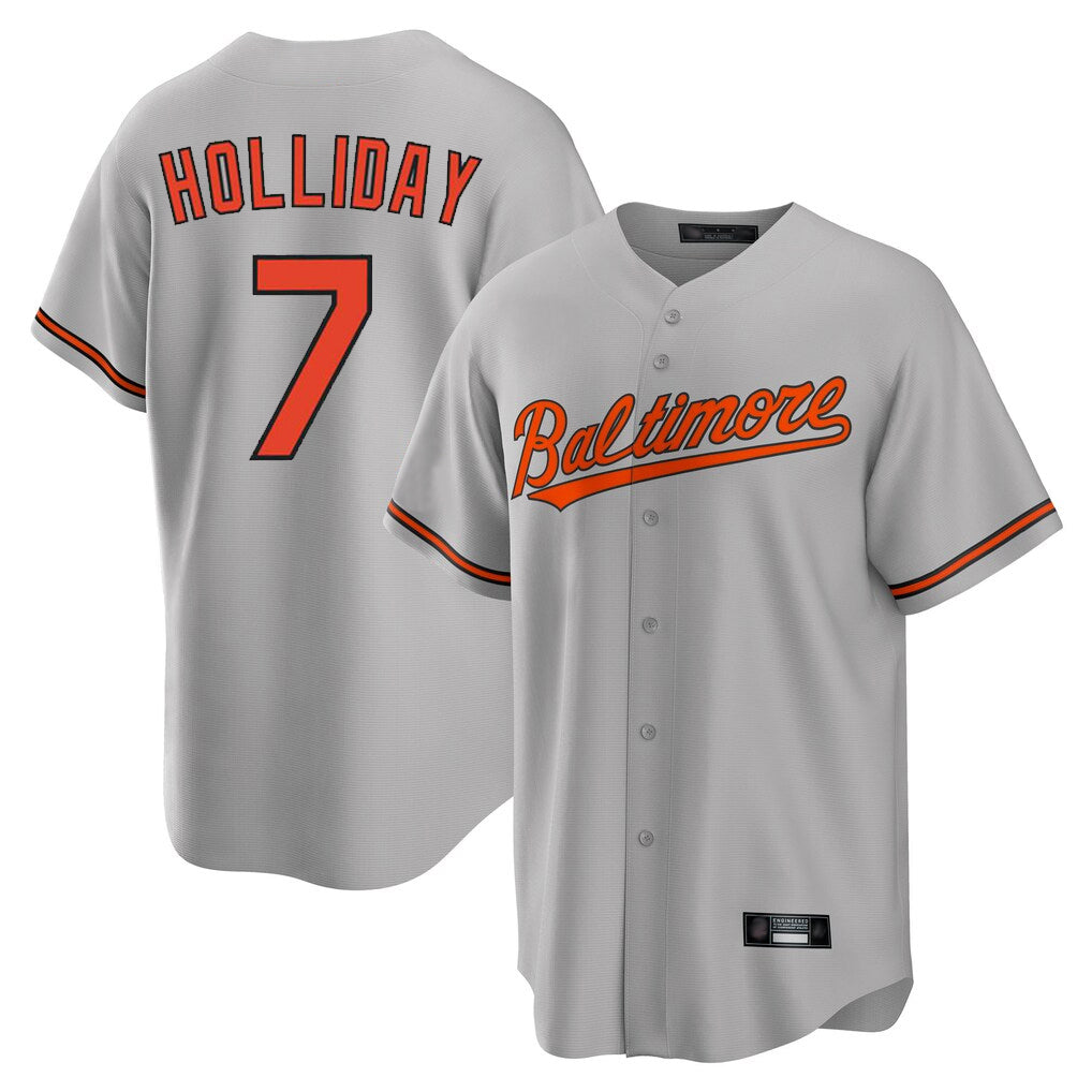 Arlishia B.Orioles #7 Jackson Holliday Player Gray Home Game Stitched Jerseys