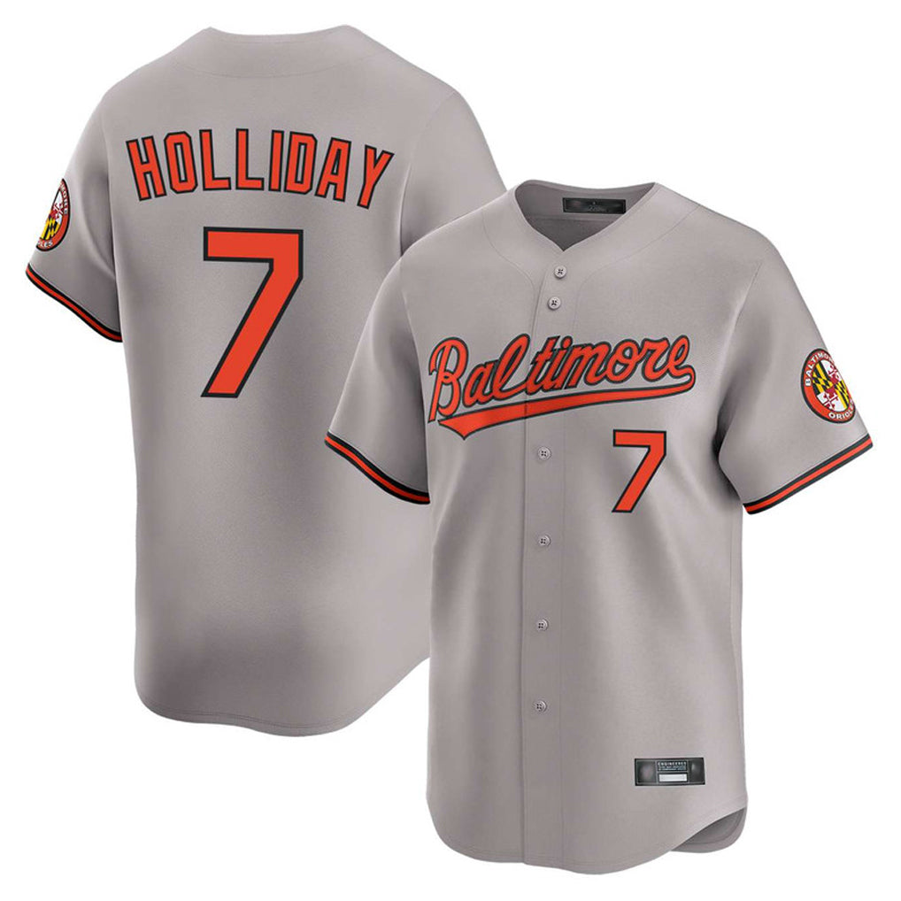Arlishia B.Orioles #7 Jackson Holliday Player Gray Limited Home Game Stitched Jerseys