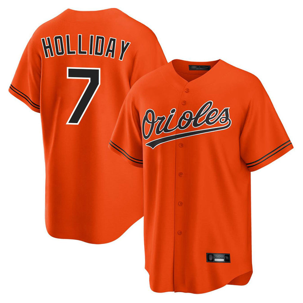 Arlishia B.Orioles #7 Jackson Holliday Player Orange Home Game Stitched Jerseys