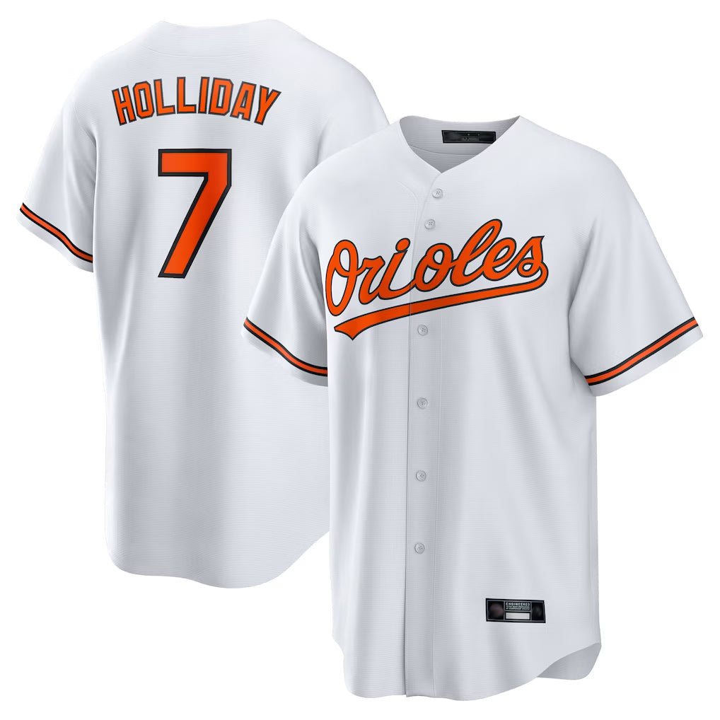 Arlishia B.Orioles #7 Jackson Holliday Player White Home Game Stitched Jerseys