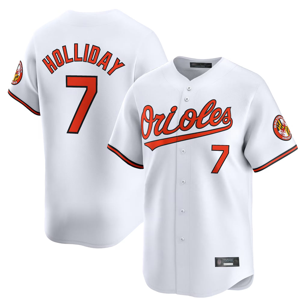 Arlishia B.Orioles #7 Jackson Holliday Player White Limited Home Game Stitched Jerseys