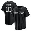 Arlishia B.Red Sox #10 Trevor Story Player Black Home Game Stitched Jerseys