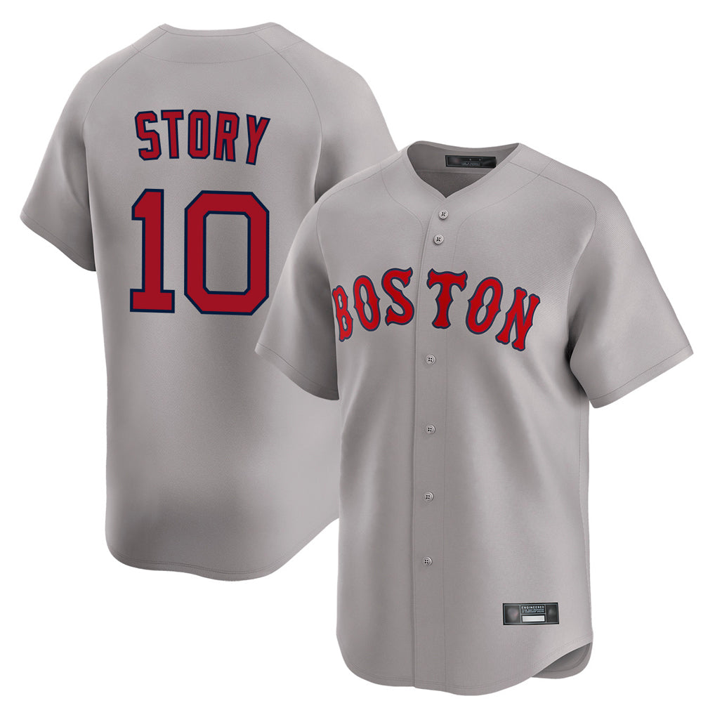 Arlishia B.Red Sox #10 Trevor Story Player Gray Road Limited Home Game Stitched Jerseys