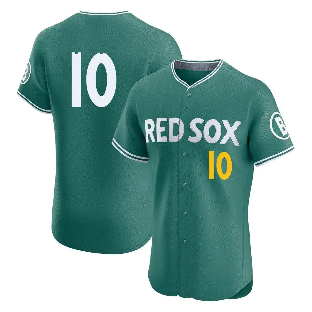 Arlishia B.Red Sox #10 Trevor Story Player Green City Connect Limited Elite Home Game Stitched Jerseys