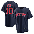 Arlishia B.Red Sox #10 Trevor Story Player Navy Home Game Stitched Jerseys