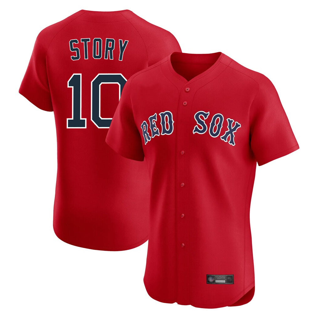 Arlishia B.Red Sox #10 Trevor Story Player Red Limited Elite Home Game Stitched Jerseys
