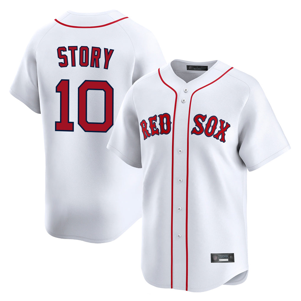 Arlishia B.Red Sox #10 Trevor Story Player White Limited Home Game Stitched Jerseys