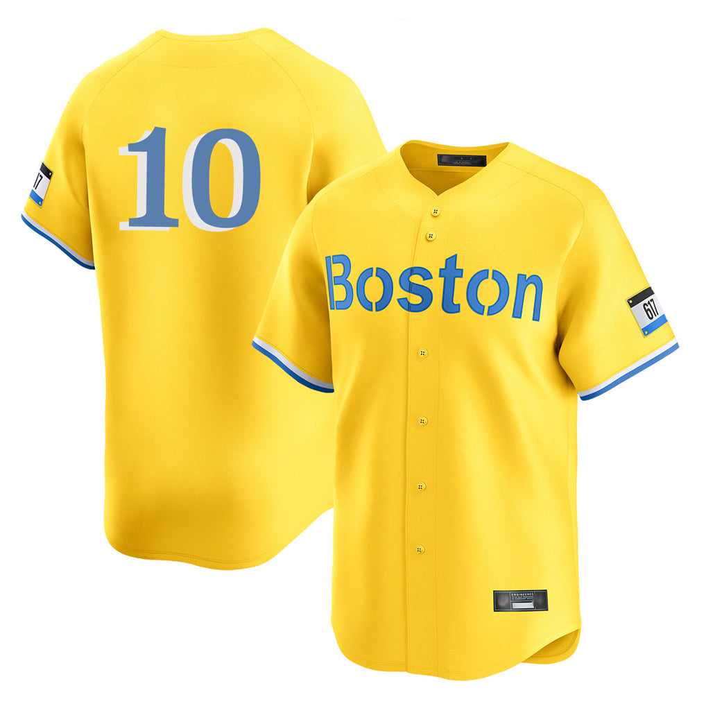 Arlishia B.Red Sox #10 Trevor Story Player Yellow Limited Home Game Stitched Jerseys