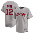 Arlishia B.Red Sox #12 Connor Wong Player Gray Road Limited Home Game Stitched Jerseys