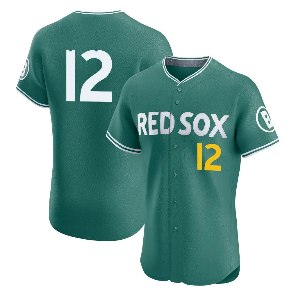 Arlishia B.Red Sox #12 Connor Wong Player Green City Connect Limited Elite Home Game Stitched Jerseys