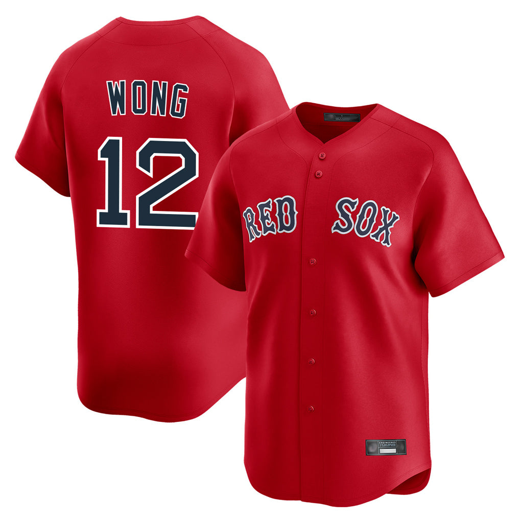 Arlishia B.Red Sox #12 Connor Wong Player Red Limited Home Game Stitched Jerseys
