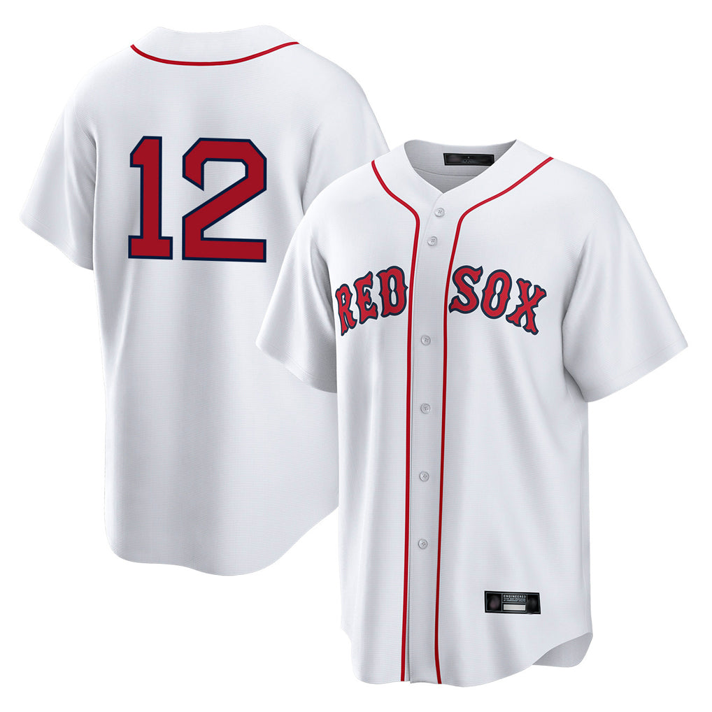 Arlishia B.Red Sox #12 Connor Wong Player White Home Game Stitched Jerseys