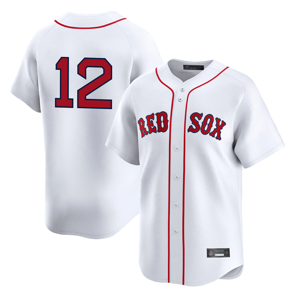 Arlishia B.Red Sox #12 Connor Wong Player White Limited Home Game Stitched Jerseys