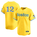 Arlishia B.Red Sox #12 Connor Wong Player Yellow Limited Home Game Stitched Jerseys