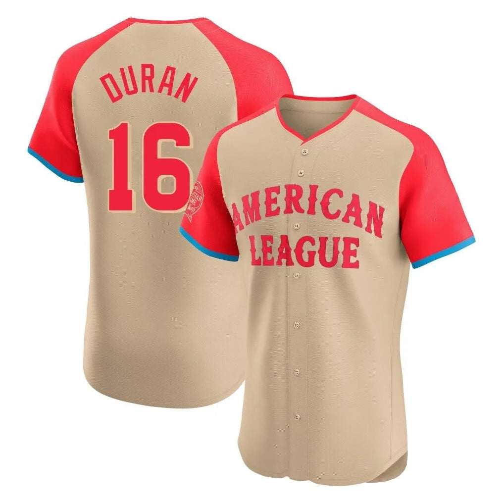 Arlishia B.Red Sox #16 Jarren Duran Player Cream All-Star Short-Sleeved Limited Elite Home Game Stitched Jerseys