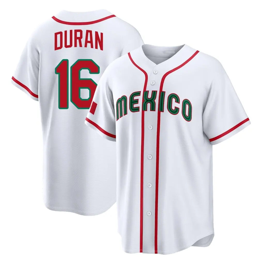 Arlishia B.Red Sox #16 Jarren Duran Player White Mexico 2026 World Classic Home Game Stitched Jerseys