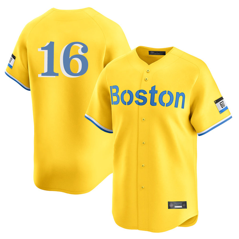 Arlishia B.Red Sox #16 Jarren Duran Player Yellow Limited Home Game Stitched Jersey