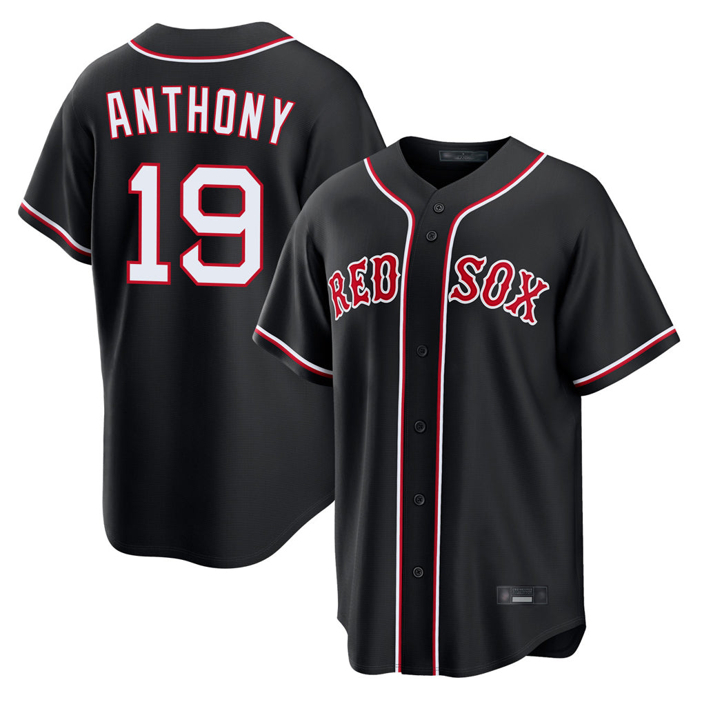 Arlishia B.Red Sox #19 Roman Anthony Player Black Out Home Game Stitched Jerseys