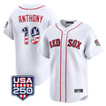 Arlishia B.Red Sox #19 Roman Anthony Player White USA 250 Fourth of July Limited Home Game Stitched Jerseys