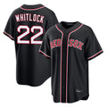 Arlishia B.Red Sox #22 Garrett Whitlock Player Black Out Home Game Stitched Jerseys