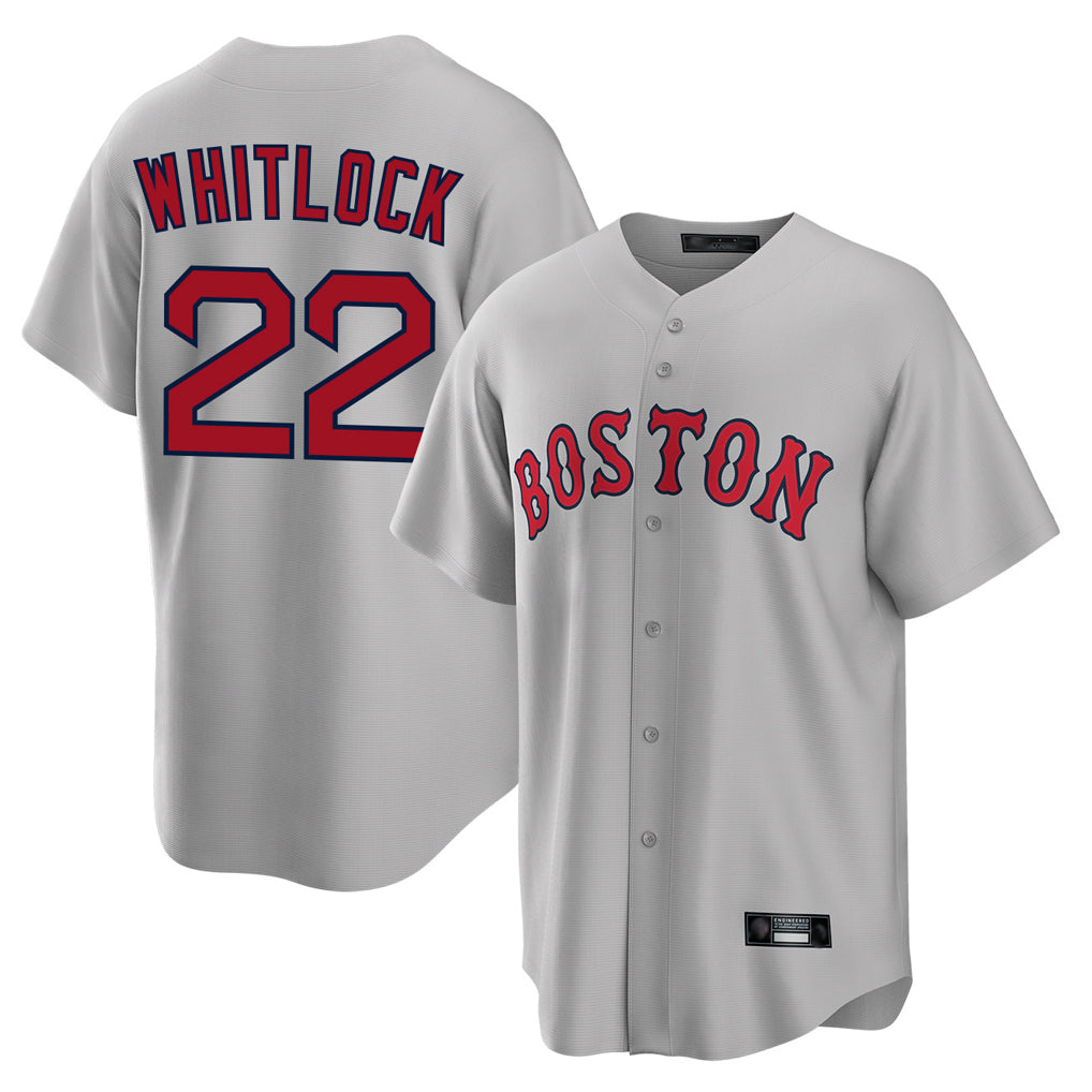Arlishia B.Red Sox #22 Garrett Whitlock Player Gray Road Home Game Stitched Jerseys