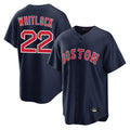 Arlishia B.Red Sox #22 Garrett Whitlock Player Navy Home Game Stitched Jerseys