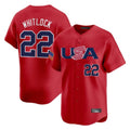 Arlishia B.Red Sox #22 Garrett Whitlock Player Red USA World Classic Home Game Stitched Jerseys