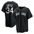 Arlishia B.Red Sox #34 David Ortiz Player Black Home Game Stitched Jerseys