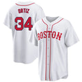Arlishia B.Red Sox #34 David Ortiz Player White Game Home Stitched Jerseys