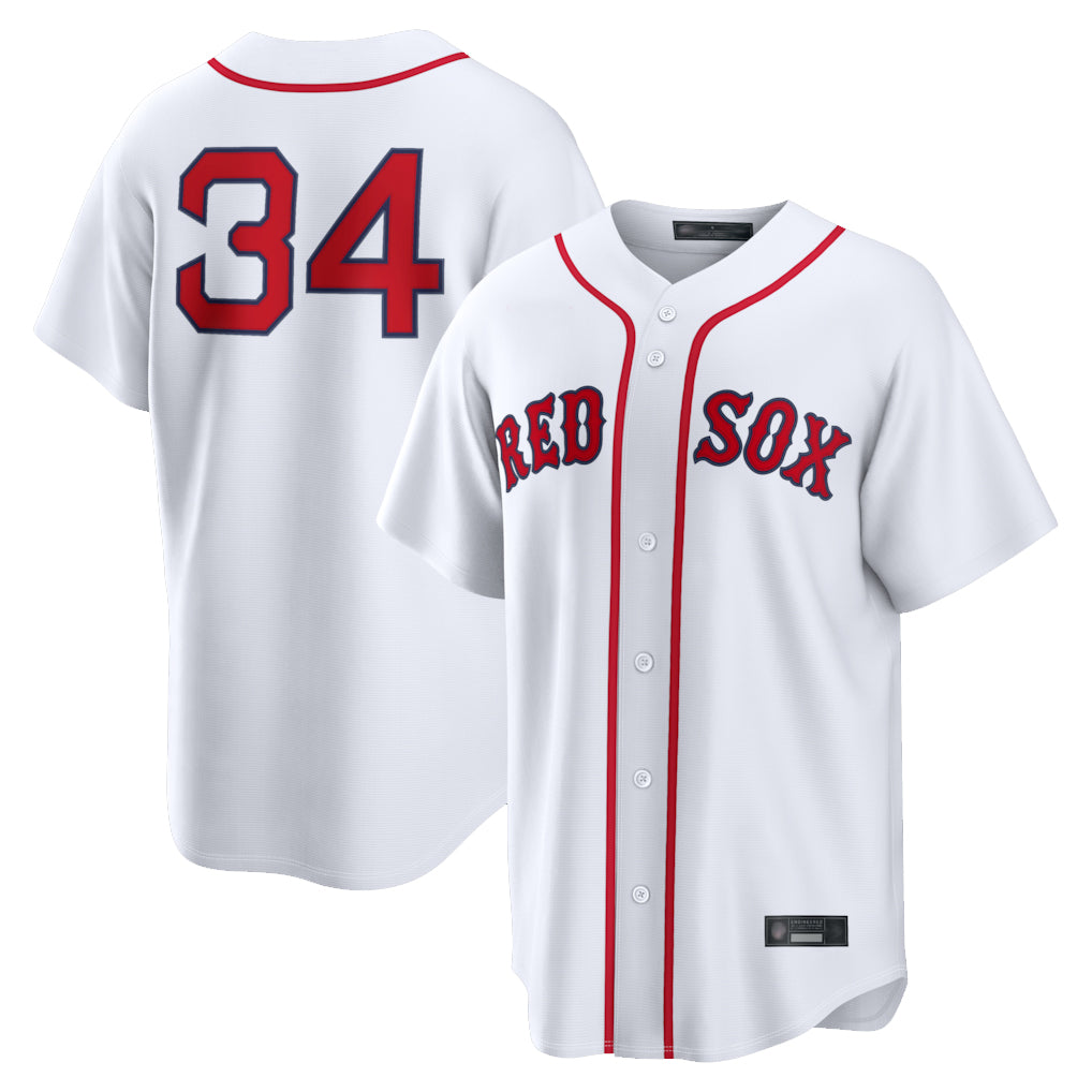 Arlishia B.Red Sox #34 David Ortiz Player White Home Game Stitched Jerseys