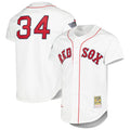 Arlishia B.Red Sox #34 David Ortiz Player White Mitchell & Ness Cooperstown Collection Mesh Home Stitched Jerseys