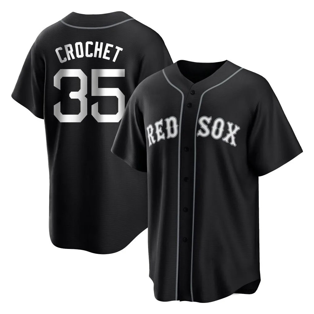Arlishia B.Red Sox #35 Garrett Crochet Player Black Home Game Stitched Jerseys