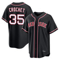 Arlishia B.Red Sox #35 Garrett Crochet Player Black Out Home Game Stitched Jerseys
