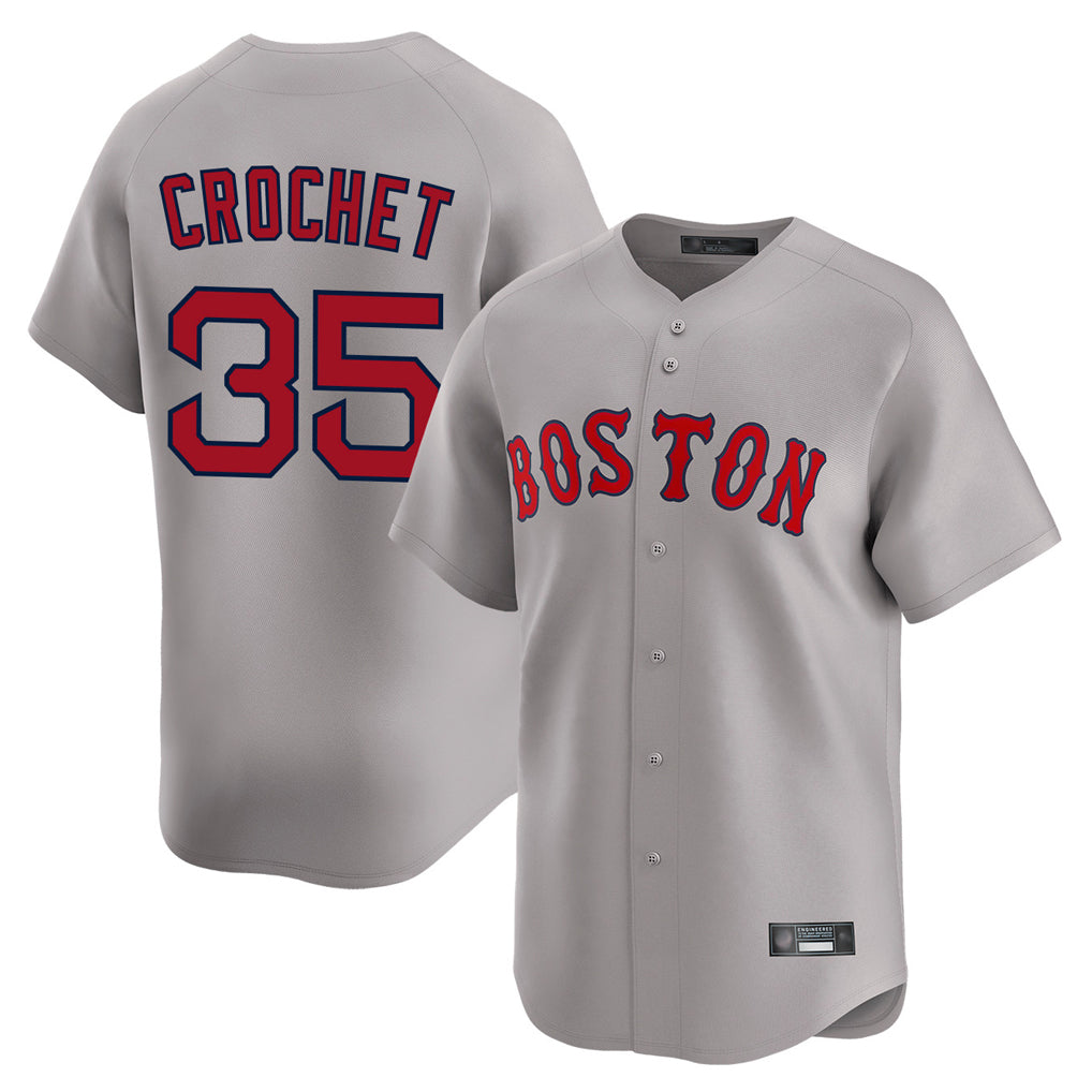 Arlishia B.Red Sox #35 Garrett Crochet Player Gray Road Limited Home Game Stitched Jerseys
