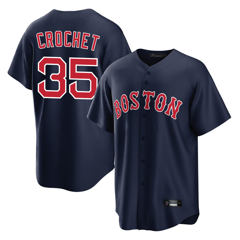 Arlishia B.Red Sox #35 Garrett Crochet Player Navy Home Game Stitched Jerseys