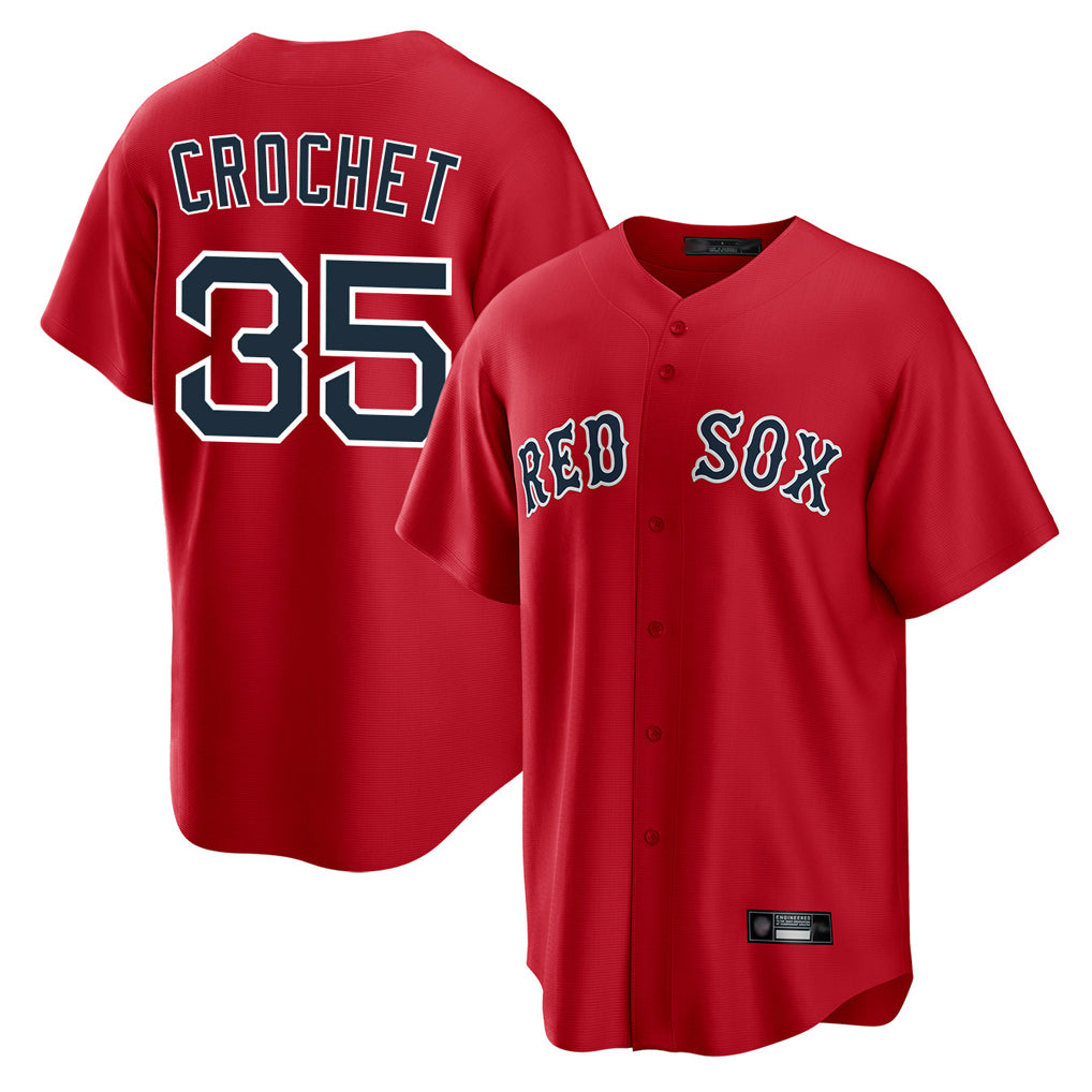 Arlishia B.Red Sox #35 Garrett Crochet Player Red Home Game Stitched Jerseys