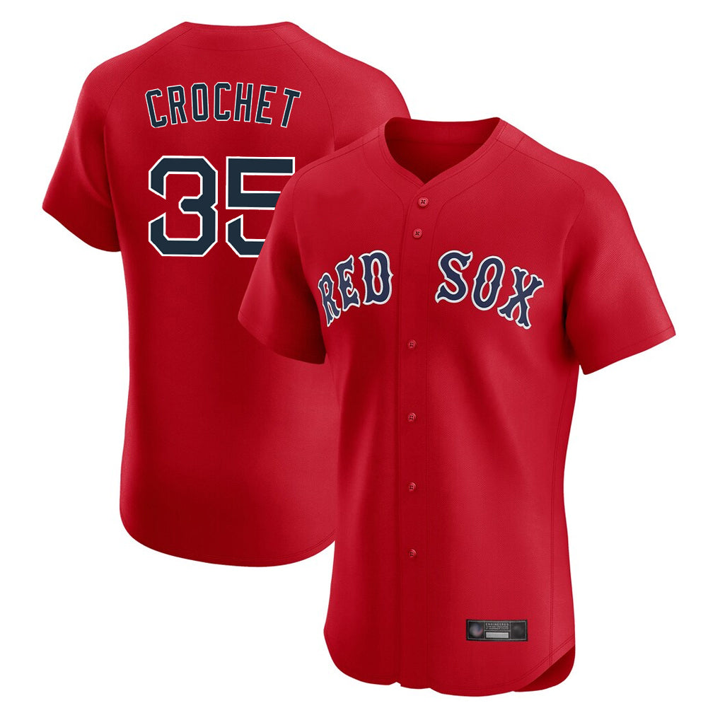 Arlishia B.Red Sox #35 Garrett Crochet Player Red Limited Elite Home Game Stitched Jerseys