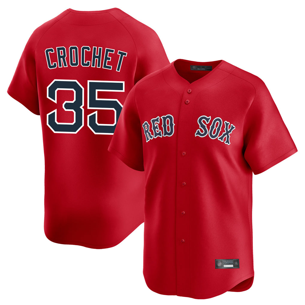 Arlishia B.Red Sox #35 Garrett Crochet Player Red Limited Home Game Stitched Jerseys