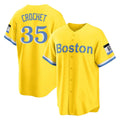 Arlishia B.Red Sox #35 Garrett Crochet Player Yellow Home Game Stitched Jerseys