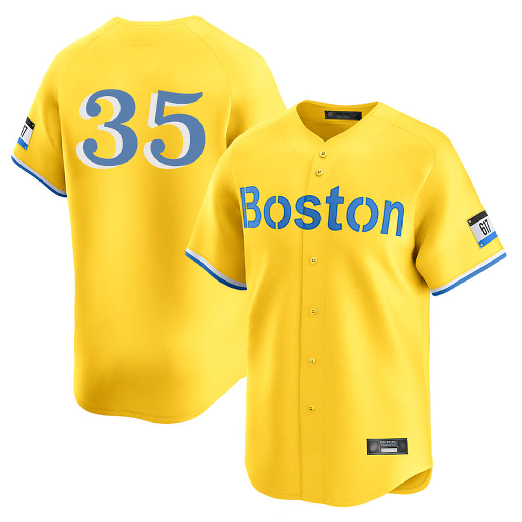 Arlishia B.Red Sox #35 Garrett Crochet Player Yellow Limited Home Game Stitched Jerseys