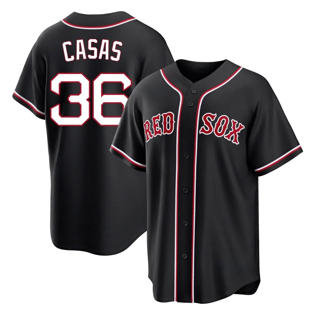 Arlishia B.Red Sox #36 Triston Casas Player Black Out Home Game Stitched Jerseys