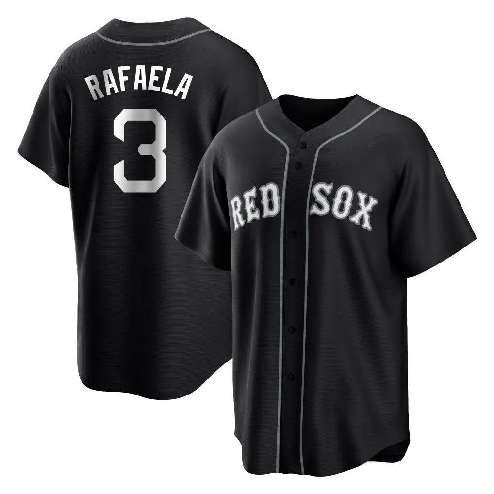 Arlishia B.Red Sox #3 Ceddanne Rafaela Player Black Home Game Stitched Jerseys
